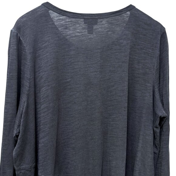 LOGO Lori Goldstein Henley Tee Plus Size 1X Gray Womens Tunic Top 3/4 Sleeve NWT - Picture 4 of 10